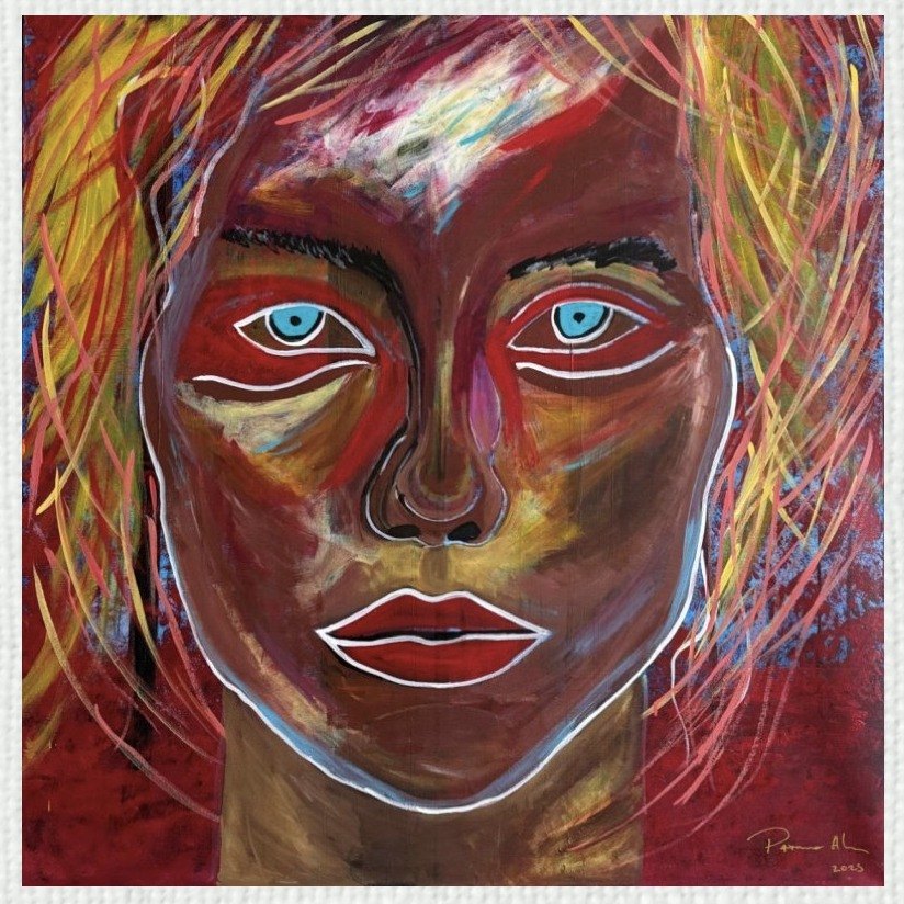 Cartography of Skin I, painting